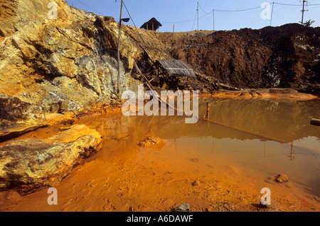 Tin mining operations, Thai Nguyen Province, Vietnam Stock Photo