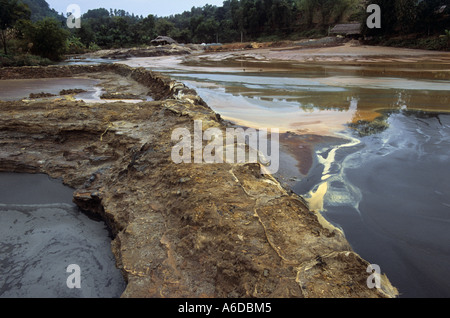 Tin mining operations, Thai Nguyen Province, Vietnam Stock Photo