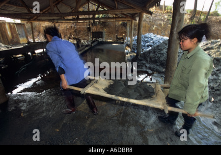 Tin mining operations, Thai Nguyen Province, Vietnam Stock Photo