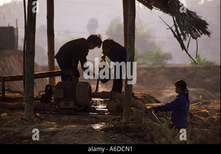 Tin mining operations, Thai Nguyen Province, Vietnam Stock Photo