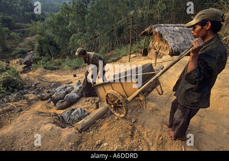 Tin mining operations, Thai Nguyen Province, Vietnam Stock Photo