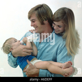 married couple with baby Stock Photo