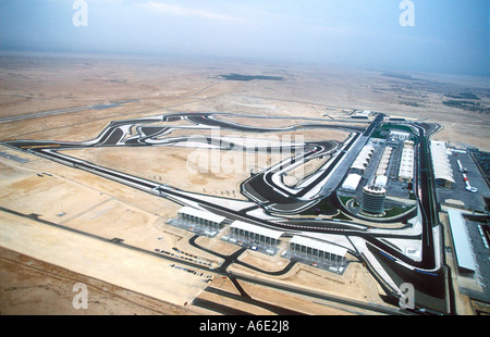 Bahrain International Racing Circuit aerial shot Stock Photo