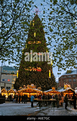 The largest Christmas tree in the world, 45 metres, Christmas, Dortmund, NRW, Nordrhein Westphalians, Germany