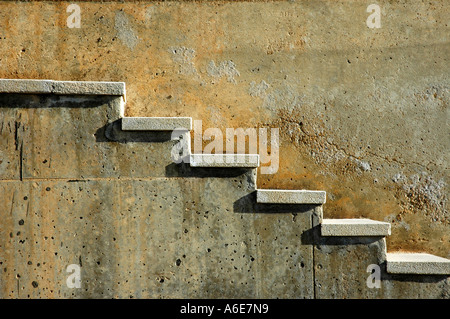 Stairs at the quay, Altea, Costa Blanca, Spain Stock Photo