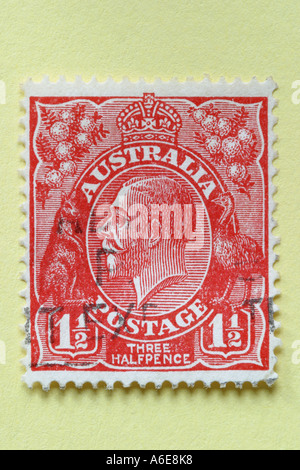 King George V postage stamp from Australia Stock Photo