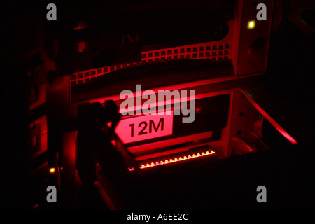 DLT data cartridge tape reader on computer IT network Stock Photo