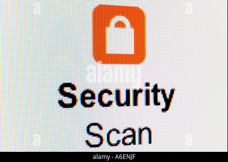 Screenshot Security Scan with lock Logo Stock Photo - Alamy