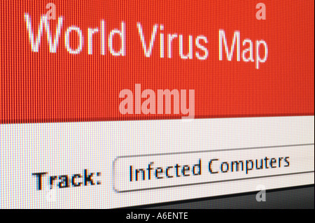 Screenshot world virus map Stock Photo