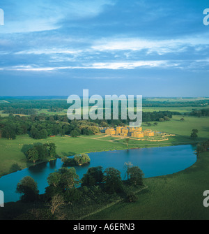 Holkham Hall Norfolk UK aerial view Stock Photo