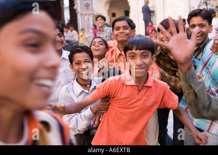 young people on street in udaipur rajasthan india c Guenter Gollnick email info scenic vision de Stock Photo