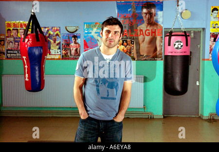 Joe Calzaghe undefeated super middleweight boxing world champion pictured at Newbridge Boxing Club gym Abercarn South Wales UK Stock Photo