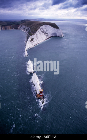 Aerial The Needles Isle of Wight England Great Britain uk Stock Photo