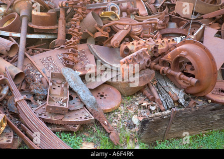 Cast iron scrap pile, California Stock Photo
