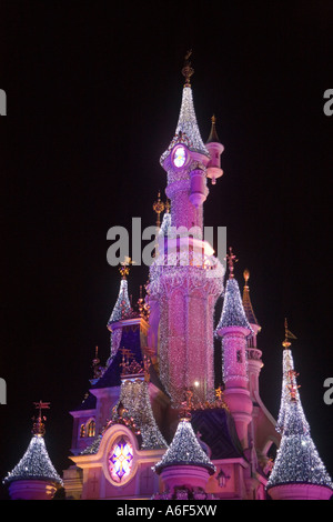 Fairytale castle at the Disneyland resort Paris France Europe Stock Photo
