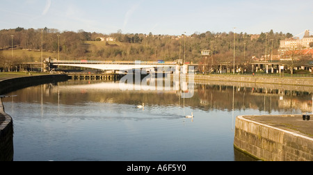 Plimsoll Swing Bridge Cumberland Basin Bristol England Stock Photo