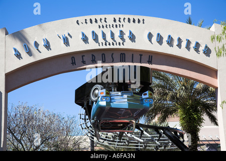 Aerosmith Rock N Roller Coaster ride entrance, Sunset Boulevard, Disney MGM Studios, Disney World, Orlando, Florida, USA Stock Photo