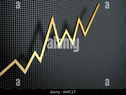 chart stock market index Börsenchart Kurve Kurs Stock Photo