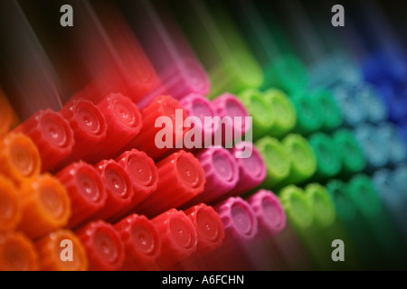 coloured felt tip pens farbige Filzstifte Stock Photo