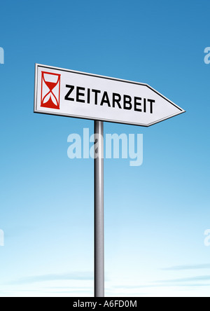 temp work Zeitarbeit Stock Photo