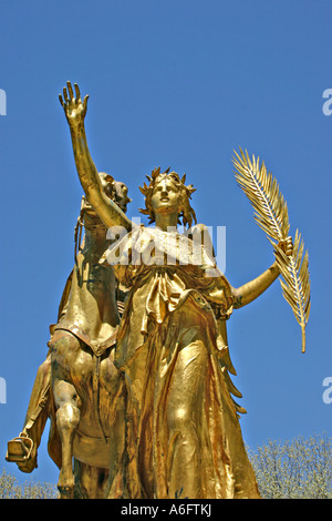 Statue in Grand Army Plaza Central Park New Yo Stock Photo