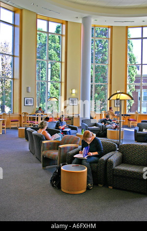 Students studying in new library Oregon State University in Corvallis Oregon Stock Photo