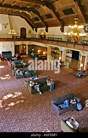 Students studying in student union on campus Oregon State University in Corvallis Oregon Stock Photo