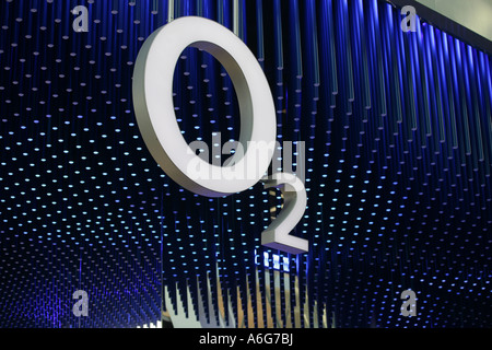 Logo of the Cellular phone network O2 Stock Photo