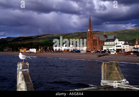 Largs seafront from the pier Ayrshire Scotland Stock Photo