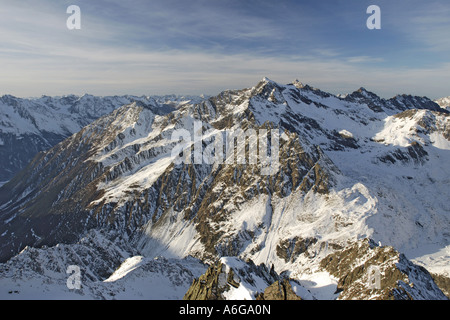 view on the Breiten Grieskogel, Austria, Stubaier Alpen Stock Photo