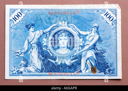 Old german banknote 1908