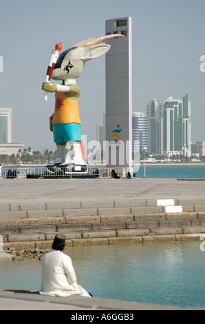 Oryx Monument In Doha, Qatar Stock Photo - Alamy