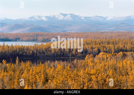 Azas (Toodja) lake. Todja Kozhuun. The Sayan Mountains. The Tyva (Tuva) Republic. Russia Stock Photo