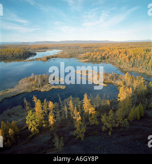 Azas (Toodja) lake. Todja Kozhuun. The Tyva Republic. Russia Stock Photo