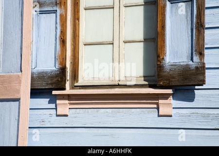 Window Shutters St Johns City Antigua Island Antigua Barbuda Lesser Antilles Caribbean Stock Photo