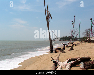 Pantai Dasar Sabak beach Malaysia scene of 1941 World War II Japanese invasion Stock Photo