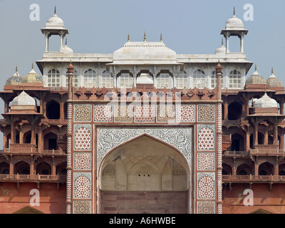 Akbars Tomb at Sikandra near Agra in the Uttar Pradesh region of India Stock Photo