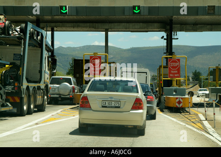 N1 highway north of Cape Town The Huguenot Plaza section a toll road travelling southward towards Paarl Stock Photo