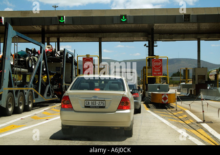 N1 highway north of Cape Town The Huguenot Plaza section a toll road travelling southward towards Paarl Stock Photo