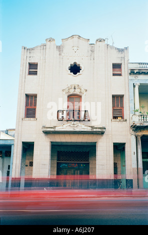 Cinema Cuba Architecture World Cities. Beautiful buildings of the city of Havana in Cuba Central Latin America. History Travel Central Latin America Stock Photo