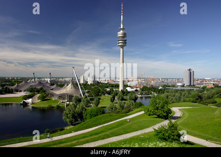 The Olympic Park in Munich, Germany Stock Photo