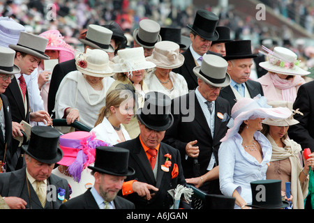 People at Royal Ascot horse race, York, Great Britain Stock Photo