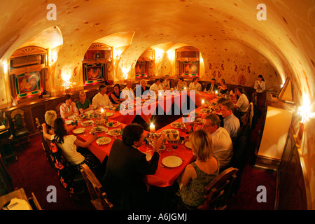 An exclusive party in a restaurant in Moscow, Russia Stock Photo