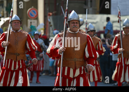 Costume Football Game  procession Florence Italy Stock Photo