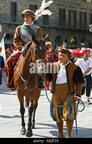 Costume Football game procession Florence Italy Stock Photo
