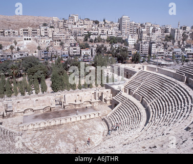 The Roman Amphitheatre, Amman, Amman Governorate, Kingdom of Jordan Stock Photo