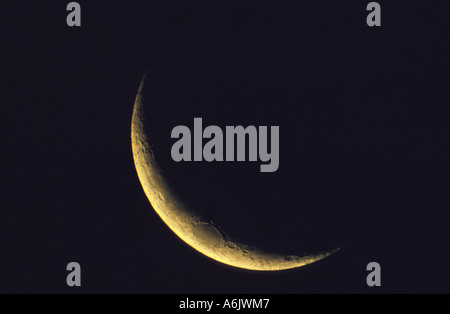 new crescent moon, Germany, Baden-Wuerttemberg Stock Photo