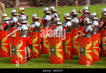 Ermine Street Guard give a display of fighting skills in the Roman ...