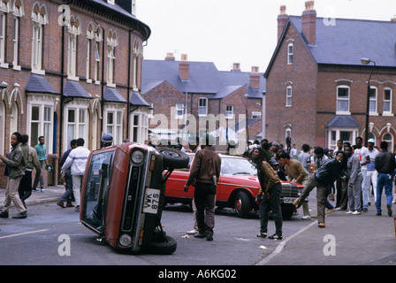 Handsworth Riots, Birmingham, England. 1985 The second Handsworth riots took place in the Handsworth district of Birmingham Stock Photo