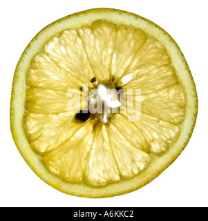 Single slice of grapefruit (close-up) Stock Photo
